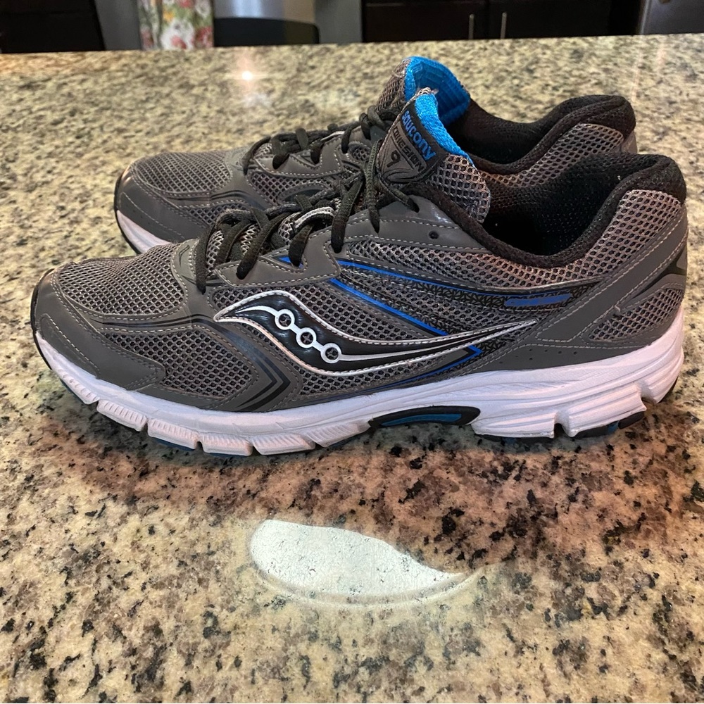 Saucony Cohesion 9 Men’s Running Shoes S25262-2 Low Top Gray Blue Size 12
